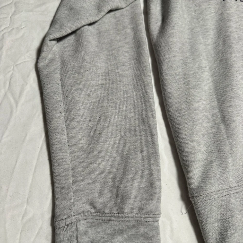 Men's True Religion Gray Full-Zip Hoodie L with Navy Blue Logo #86